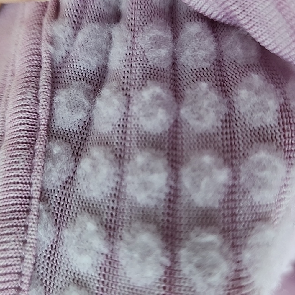 Hyba Pale Pink Waffle Impression Half Zip Fleece Workout Top - Picture 6 of 8